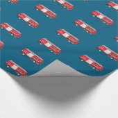 赤い消防車 ラッピングペーパー (角)