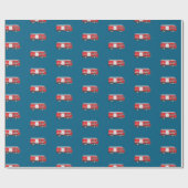 赤い消防車 ラッピングペーパー (フラット)