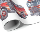 赤い消防車 ラッピングペーパー (ロールコーナー)