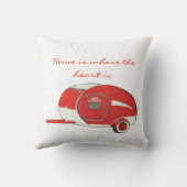 赤い涙のキャンプの多枕 クッション (裏面)