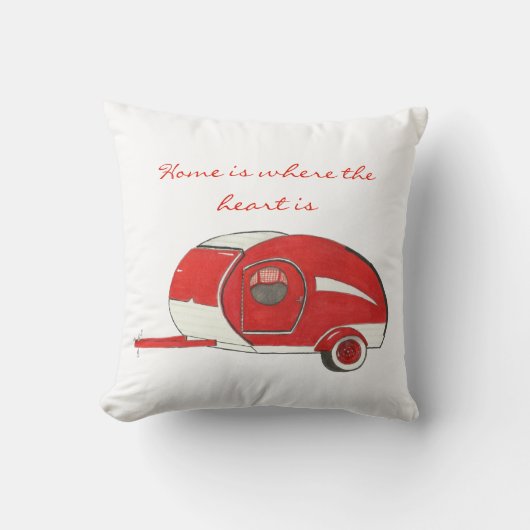 赤い涙のキャンプの多枕 クッション (正面)