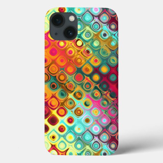 赤い液体の虹のドット抽象芸術パターン Case-Mate iPhoneケース (裏面)
