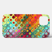 赤い液体の虹のドット抽象芸術パターン Case-Mate iPhoneケース (裏面 (横))