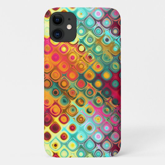 赤い液体の虹の点の抽象芸術 Case-Mate iPhoneケース (裏面)