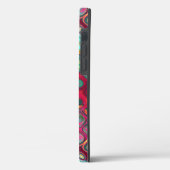 赤い液体虹のドット抽象芸術パターンケースメイト Case-Mate iPhoneケース (裏面 / 左)