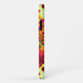 赤い液体虹の点の抽象芸術パターン Case-Mate iPhoneケース (裏面/右)