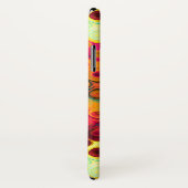 赤い液体虹の点の抽象芸術パターン Case-Mate iPhoneケース (裏面/右)