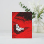 赤い深淵から現れる銀色の蝶 ポストカード (スタンド正面)
