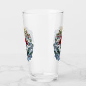 赤い深紅色とホリーが雪の中 タンブラーグラス (右)