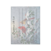 赤い深紅色とホリーが雪の中 ノートパッド (回転)