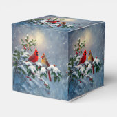 赤い深紅色とホリーが雪の中 フェイバーボックス (裏面サイド)