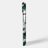赤い深紅色とホリーが雪の中 Case-Mate iPhoneケース (裏面 / 左)