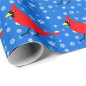 赤い深紅色と雪 ラッピングペーパー (ロールコーナー)