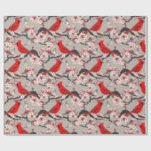 赤い深紅色のさくらんぼ ラッピングペーパー (フラット)