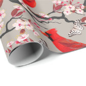 赤い深紅色のさくらんぼ ラッピングペーパー (ロールコーナー)