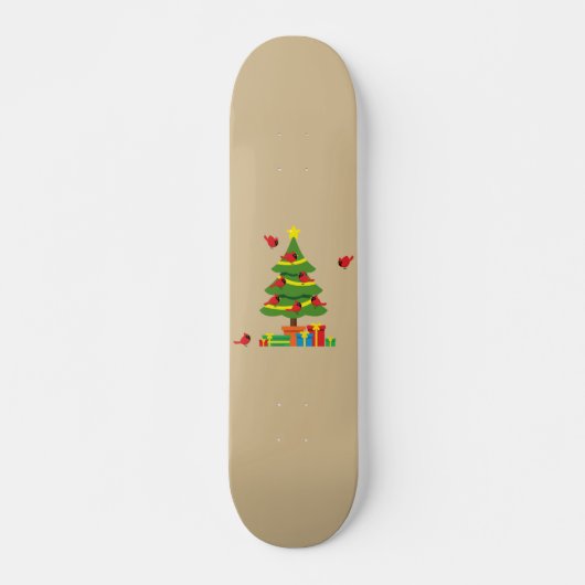 赤い深紅色 – クリスマスメリーが一緒に過ごした スケートボード (正面)