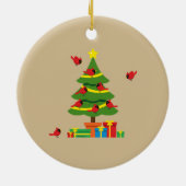 赤い深紅色 – クリスマスメリーが一緒に過ごした セラミックオーナメント (裏面)