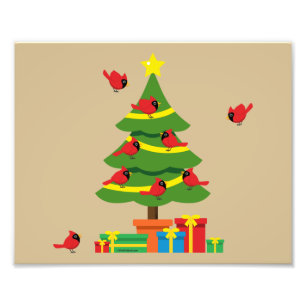 赤い深紅色 – クリスマスメリーが一緒に過ごした フォトプリント