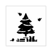 赤い深紅色 – クリスマスメリーが一緒に過ごした ラバースタンプ (インプリント)