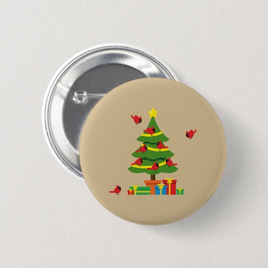 赤い深紅色 – クリスマスメリーが一緒に過ごした 缶バッジ (正面&裏面)