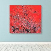 赤い混乱 キャンバスプリント (インサイチュ (ウッドフロア))