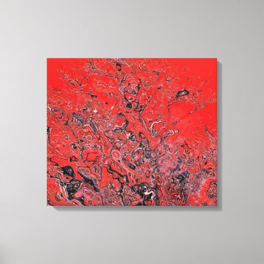 赤い混乱 キャンバスプリント (正面)