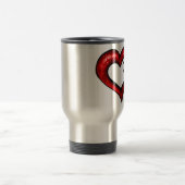 赤い渦巻きハート トラベルマグ (中央)