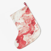 赤い渦巻きペッパーミントクリスマス ラージクリスマスストッキング (裏面 (吊り時))