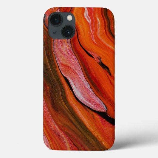 赤い溶岩の流れ（濃淡さまざま） Case-Mate iPhoneケース (裏面)