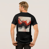 赤い溶岩 トライブレンドTシャツ (裏面全面)