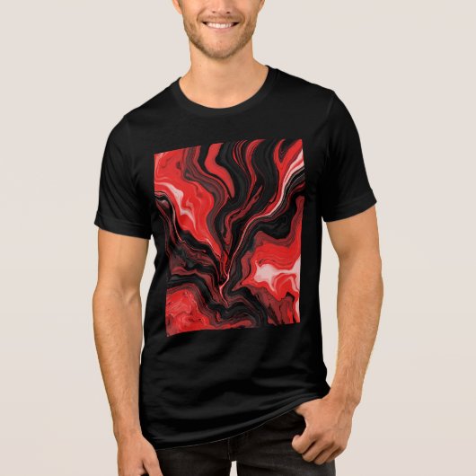 赤い溶岩 トライブレンドTシャツ (正面)