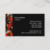 赤い漁網のシーフードの名刺のテンプレート 名刺 (裏面)