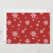 赤い漂流雪片が非常に陽気なクリスマスの写真 シーズンカード (裏面)