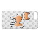 赤い漫画の柴犬 Case-Mate iPhoneケース (裏面(横))