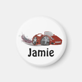 赤い漫画の車のマグネット マグネット