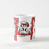 赤い漫画モンスター コーヒーマグカップ (中央)