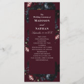 赤い濃いムーディロマンチックな黒い牡丹ゴシック結婚ズ プログラム (正面)