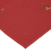 赤い火の火花があなたの写真をオーバーレイ テーブルクロス (アングル)