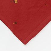 赤い火の火花があなたの写真をオーバーレイ フリースブランケット (角)