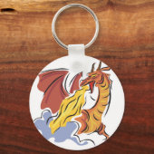 赤い火を吐くドラゴン キーホルダー (正面)