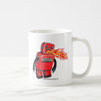 赤い火呼吸のロボット コーヒーマグカップ