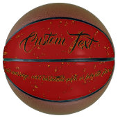 赤い火花のオーバーレイ名引用文 バスケットボール (正面)