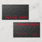 赤い灰色のチョーク壁テクスチャ 名刺 (正面/裏面)