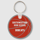 赤い灰色のチームカラーのバルクまたはバスケ独身のット キーホルダー (裏面)