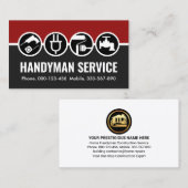 赤い灰色のレイヤー上の手書きアイコン 名刺 (正面/裏面)