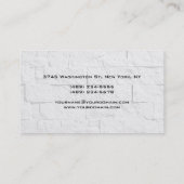 赤い灰色の壁レンガのパターンマネージャの名刺 名刺 (裏面)