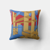 、赤い灰色、金ゴールドの装飾用クッション クッション (裏面)