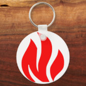 赤い炎のサイン キーホルダー (正面)