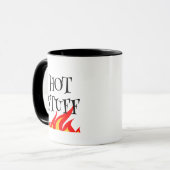 赤い炎のホットスタッフコーヒーマグ マグカップ (正面左)