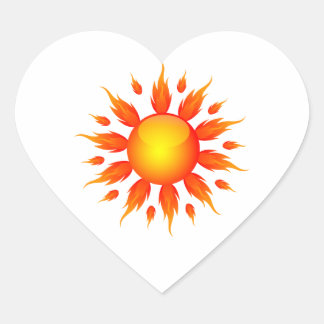 赤い炎の太陽エコロジーgraphic.png ハートシール